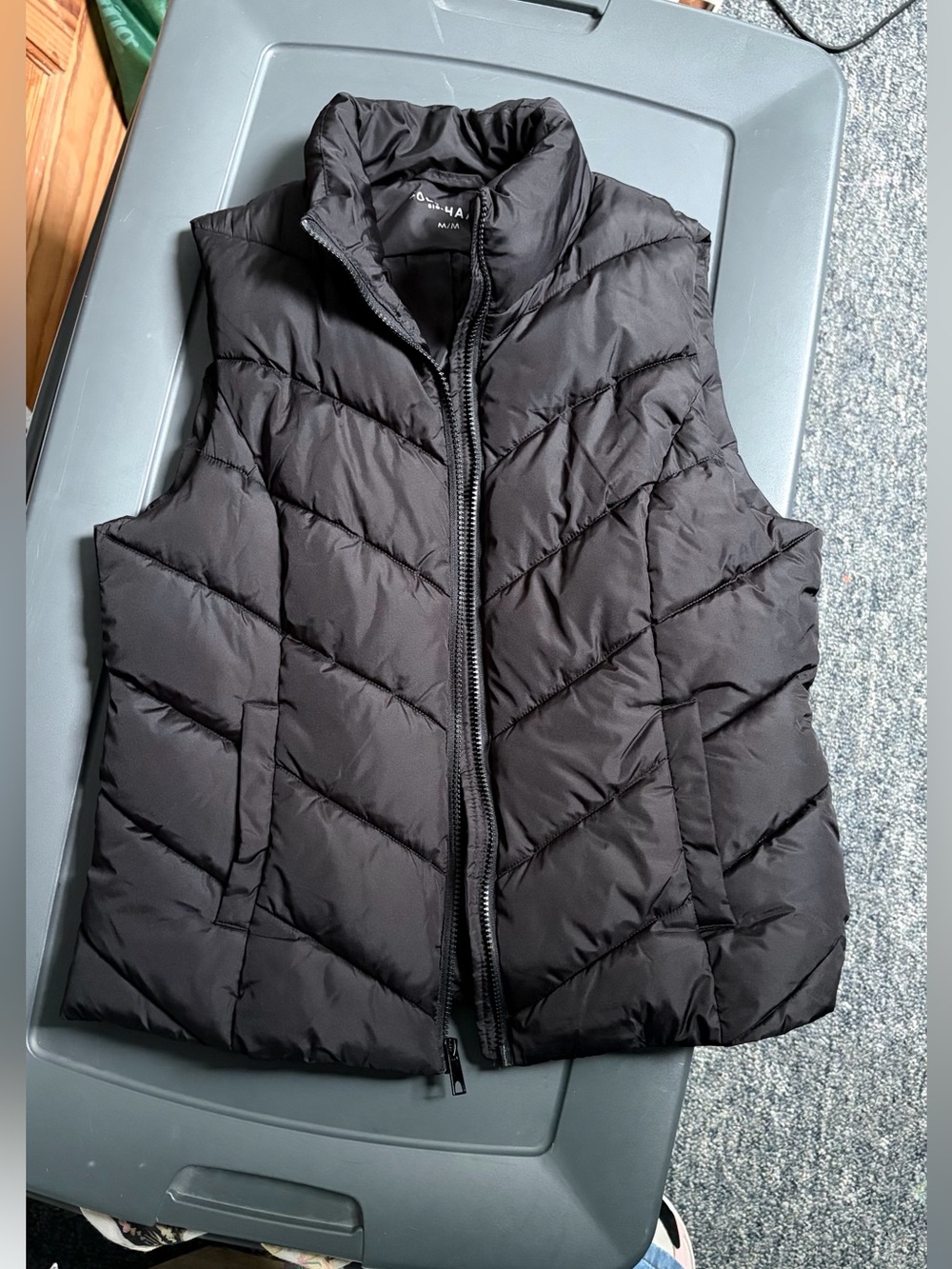 Cole Haan Black Quilted Puffer Vest